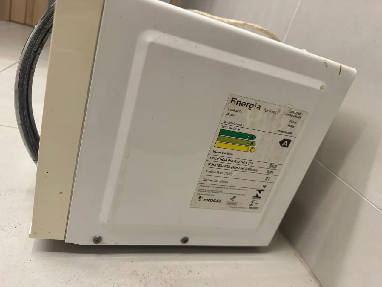 Microondas Philco com defeito
