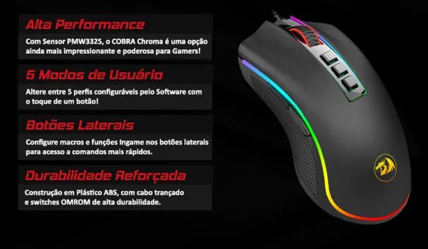 Mouse RGB Redragon M711 v2 - Foto 3