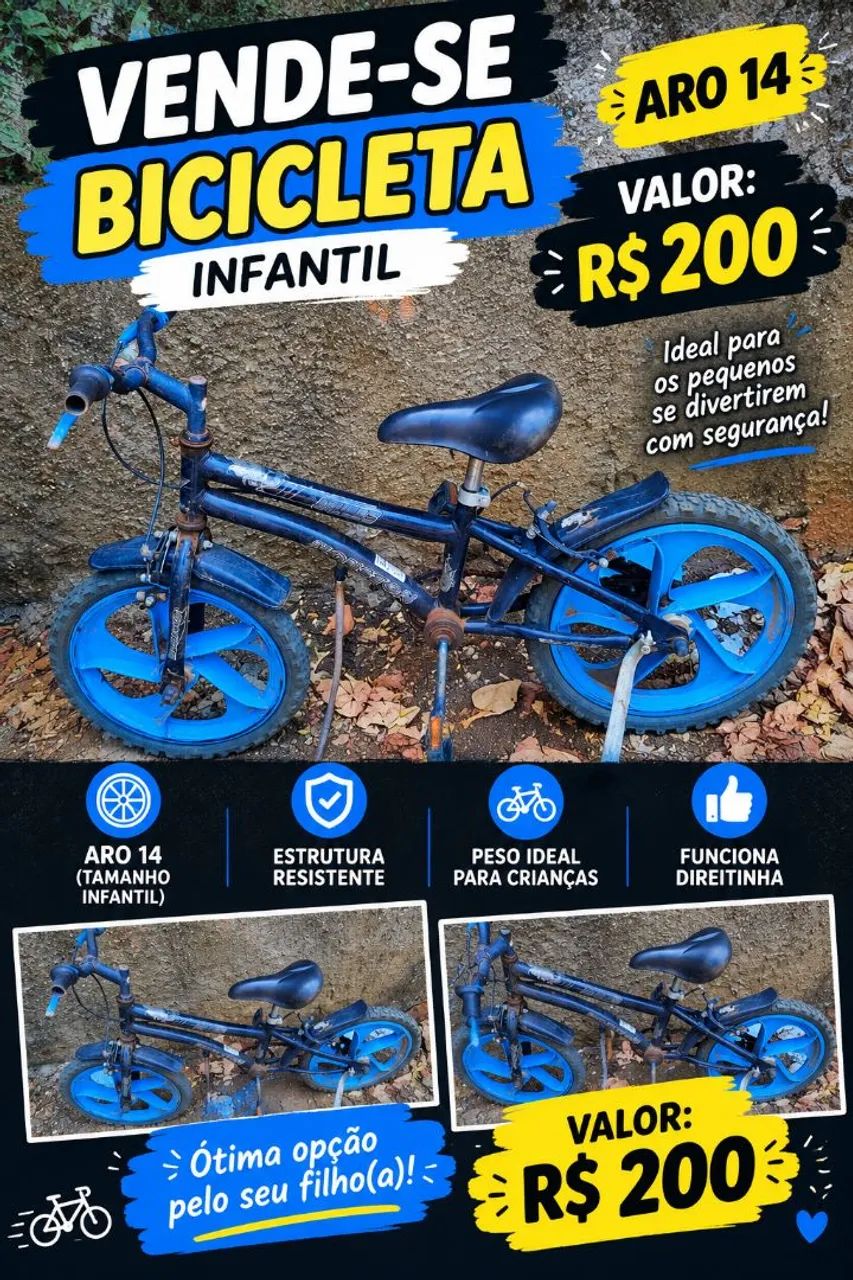Bicicleta infantil aro 14 - Foto 5