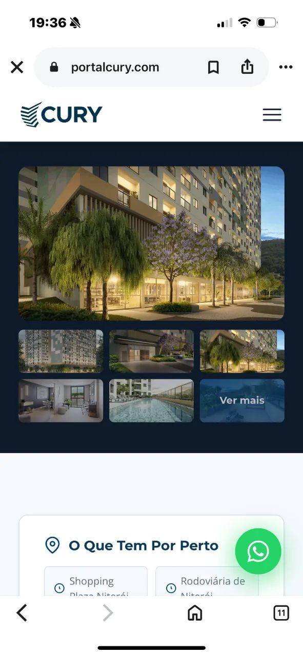 Apartamento na planta de dois quartos em Niterói 