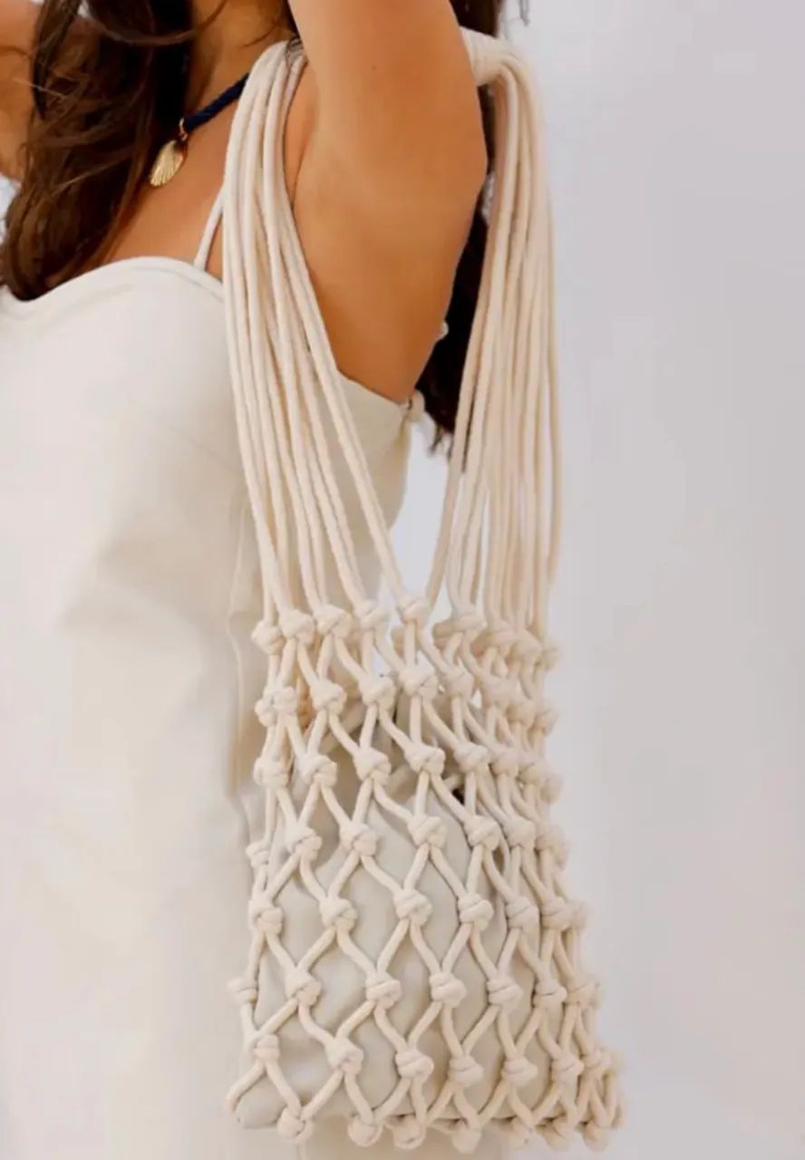 Bolsa macrame praia - Foto 3