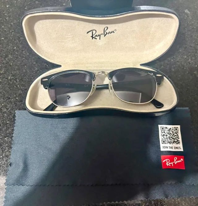Óculos Ray-Ban Clubmaster Preto - Foto 2