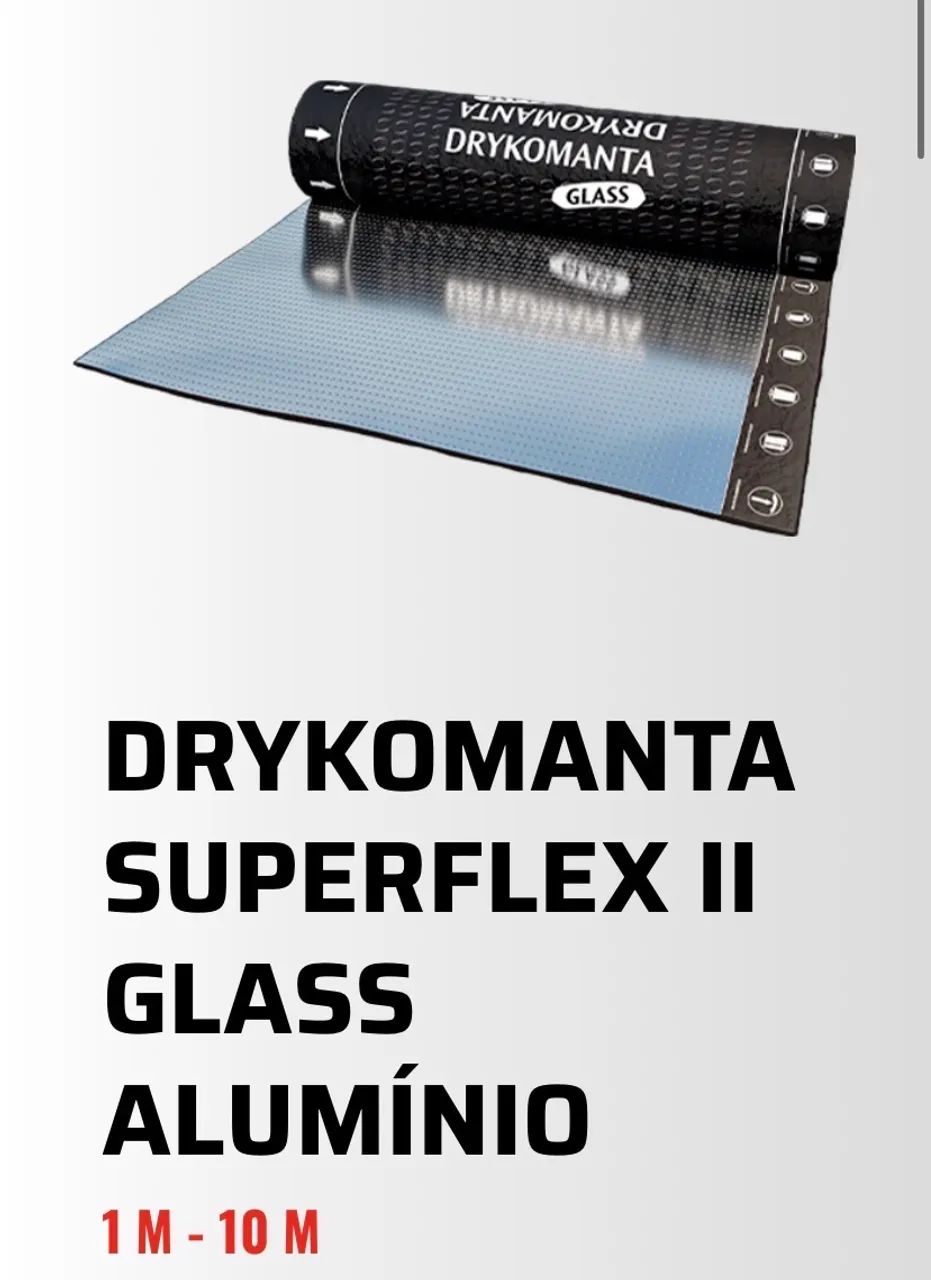 Manta Asfáltica DRYKOMANTA SUPERFLEX II Glass Alumínio (1m x 10m) - Fim das Infiltrações!