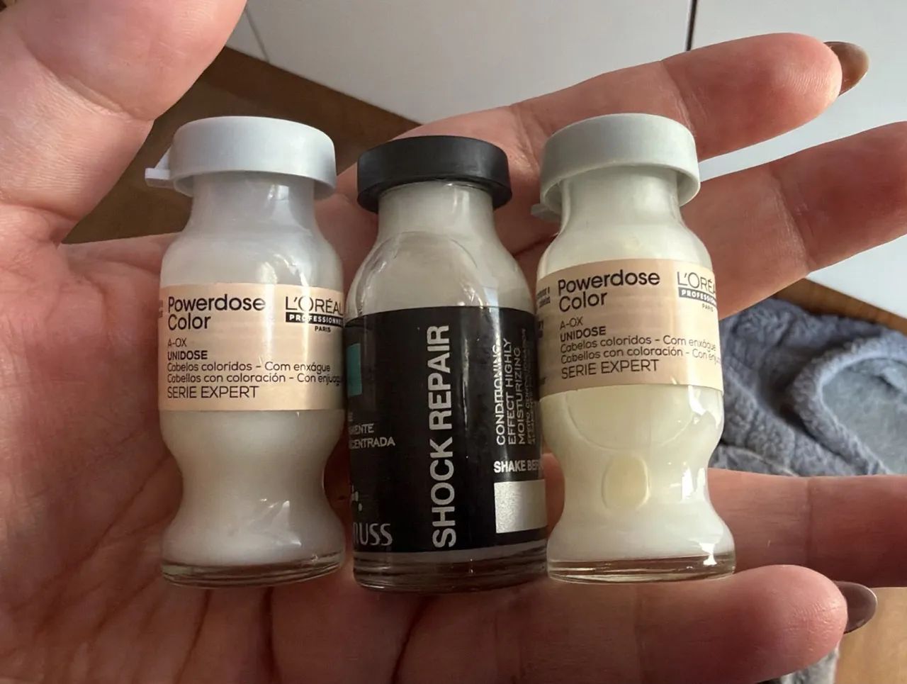 Ampolas de hidratação Loreal e Truss
