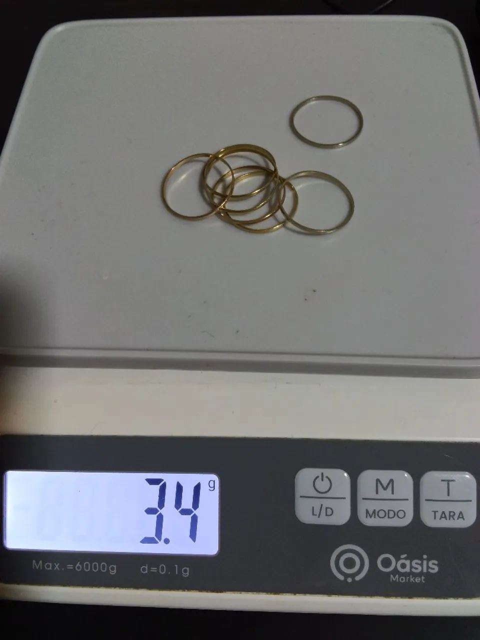 Anel 7 elos ouro 18 k - Foto 5