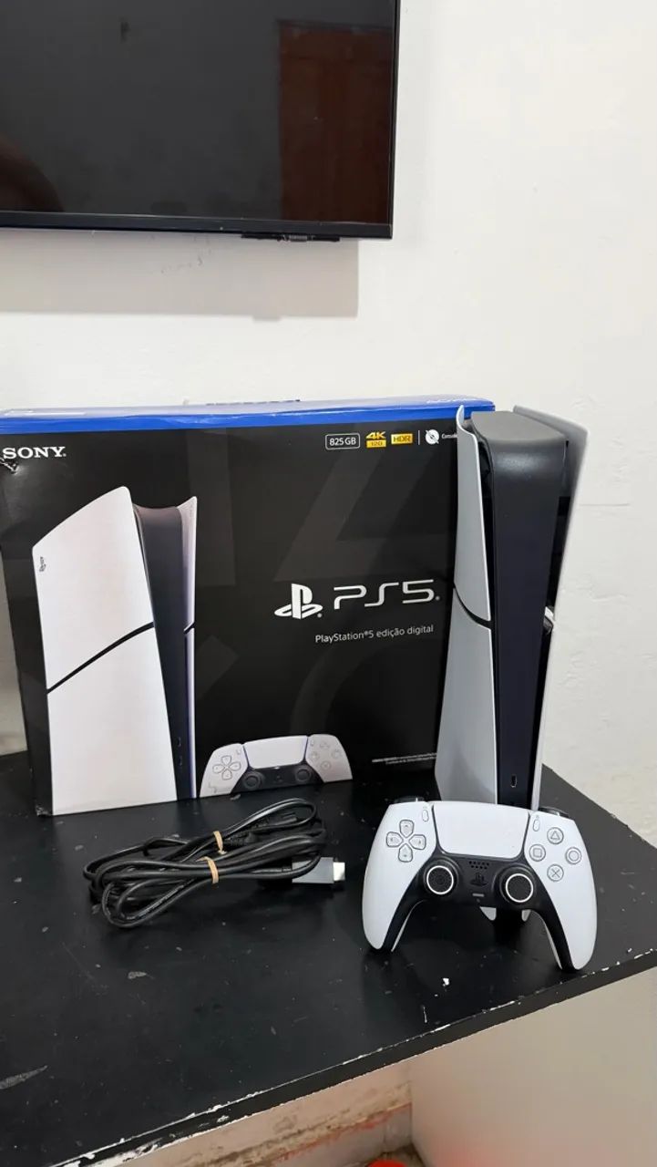 PS5 slim mídia digital 825GB