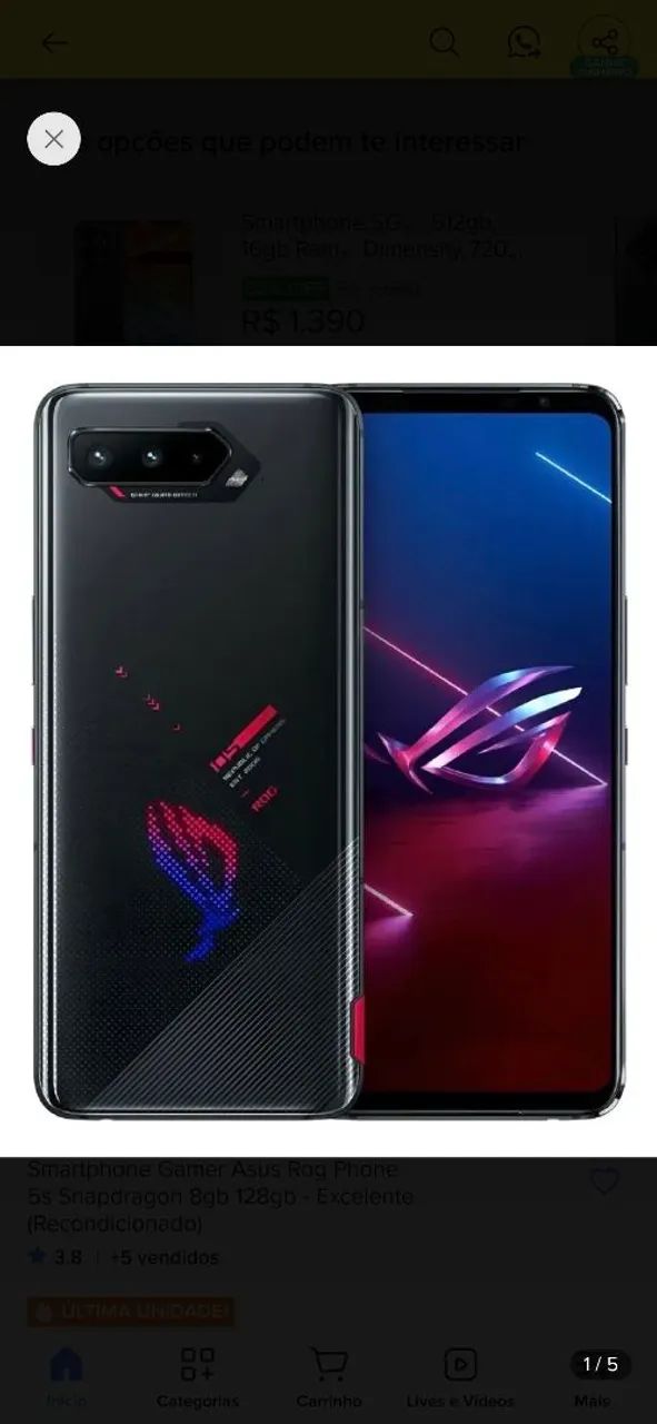 Celular rog phone 5s