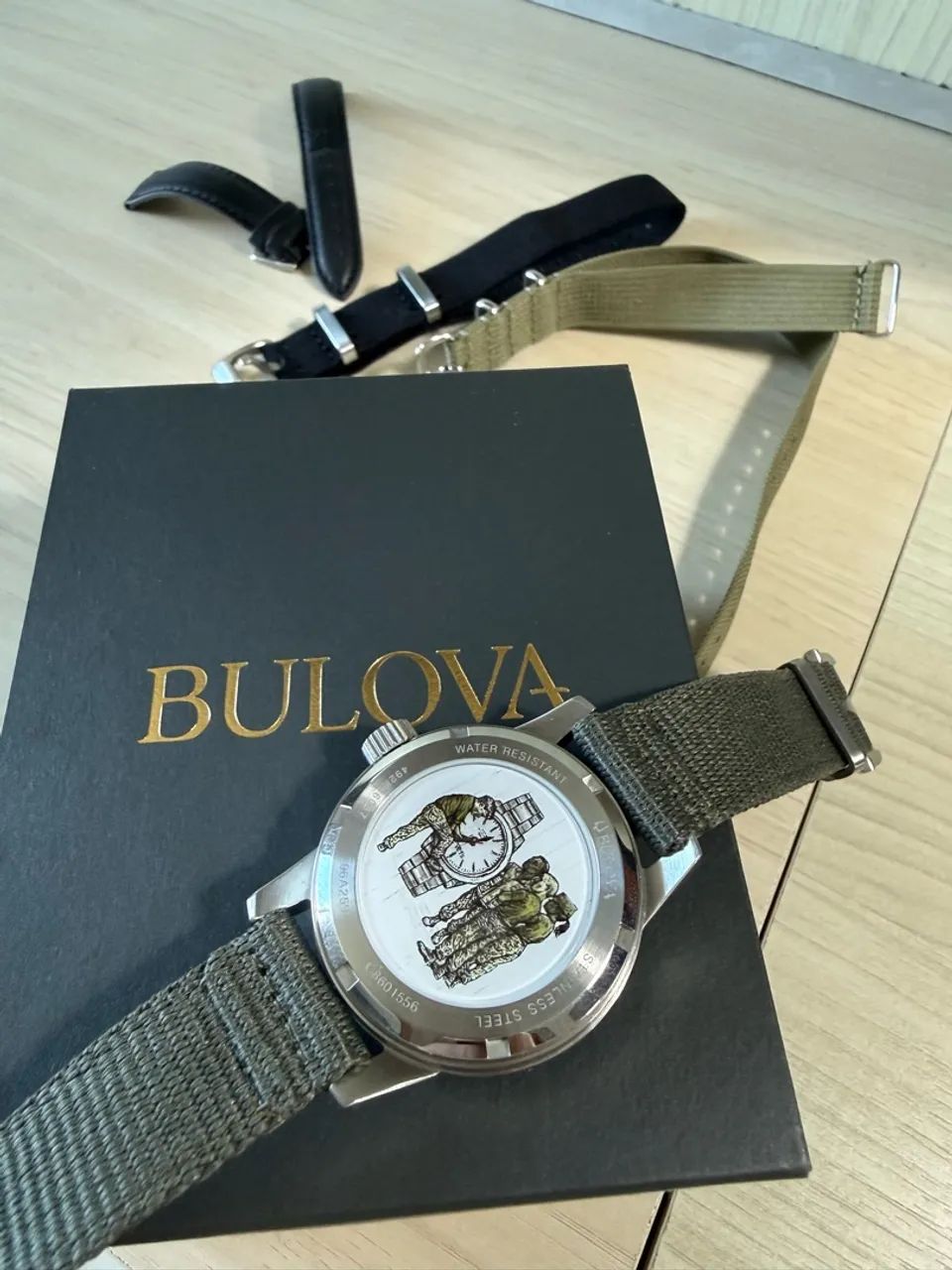 Bulova Relógio masculino Military Heritage Hack Veteran's - Foto 3