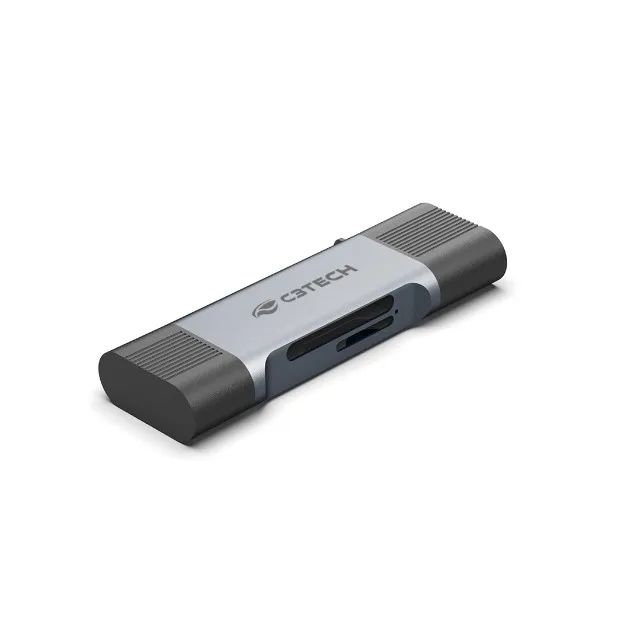  Leitor de Cartão SD/TF USB e USB-C C3Tech HU-L50GY - WZetta - Foto 3