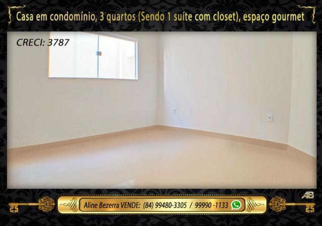 Casa no condomínio central park, suíte com closet, espaço gourmet, sombra confira - Foto 10
