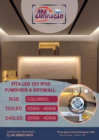Fita e perfil Embutir LED 