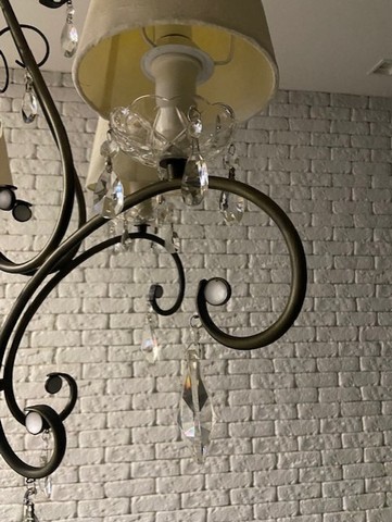 Lustre de ferro com cristais - Foto 5