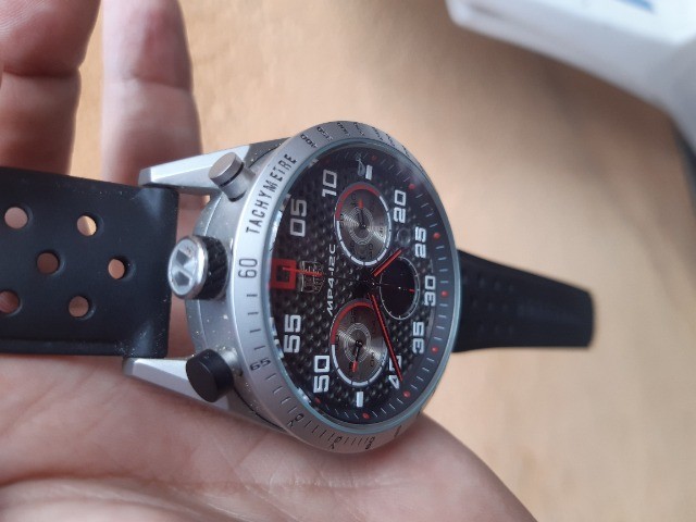 Relogio Tag Mp4 12c Grafite Pulseira Borracha 45mm - Foto 4