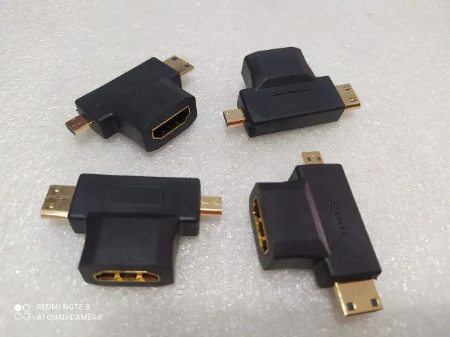 adaptador Hdmi para mini hdmi e micro hdmi 3 em 1 - Foto 4