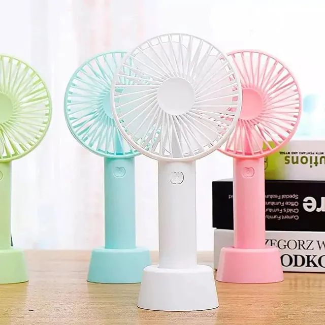 Mini ventilador portátil recarregável de mão mesa USB - Foto 6