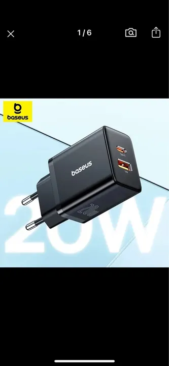 Carregador Baseus 20W (Lacrado)