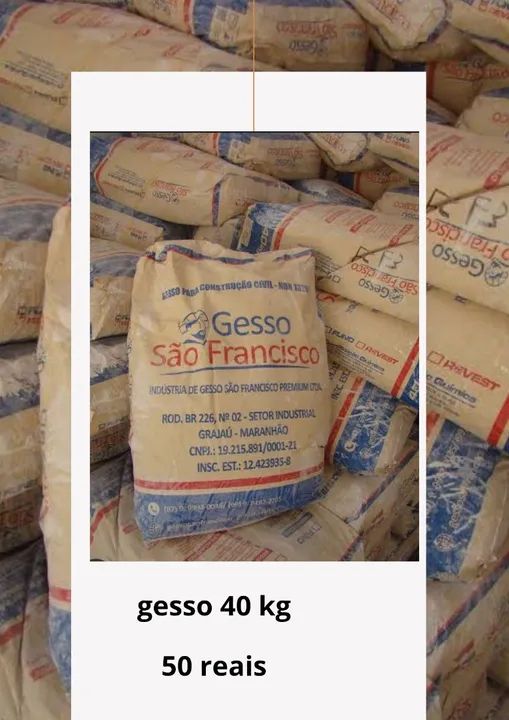 Gesso São Francisco 40kg - R$50