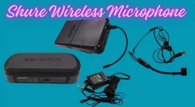 Shure PG4 receptor, PG1 transmissor e PG30 headset