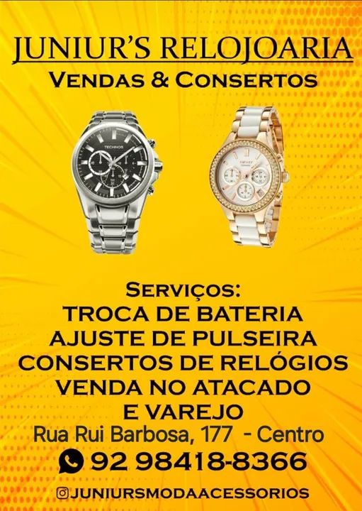 Serviços de  Relojoaria e Venda.