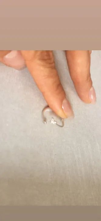 Anel de borboleta com zircônias PRATA - Foto 3
