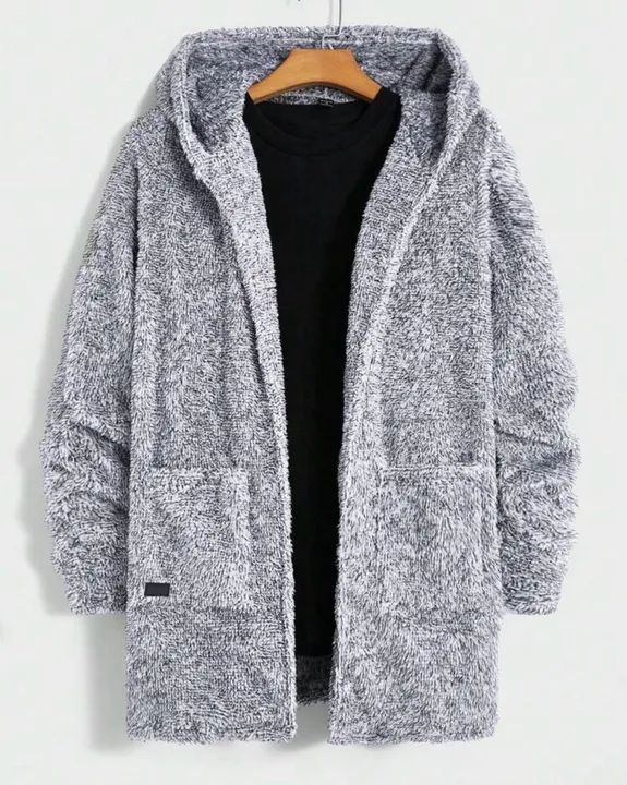 Jaqueta com capuz de lã polar M