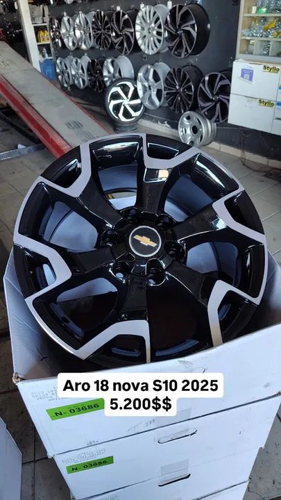 Rodas aro 18 nova S10 2025 em 10 x sem juros furacão 6x139<br><br>