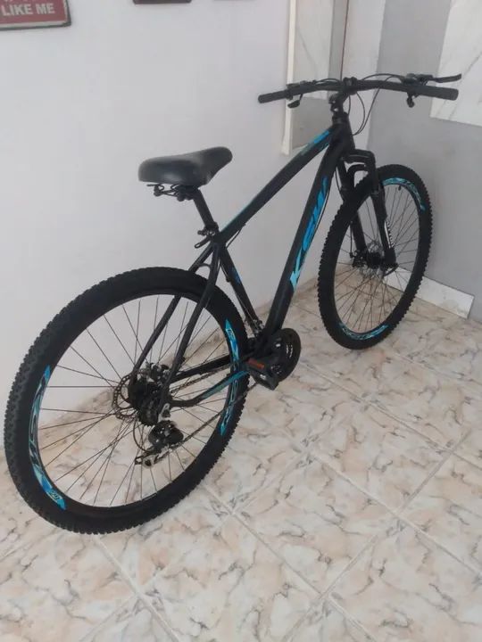 Bicicleta aro 29 ALUMÍNIO suspensão freios disco NOVA  - Foto 6