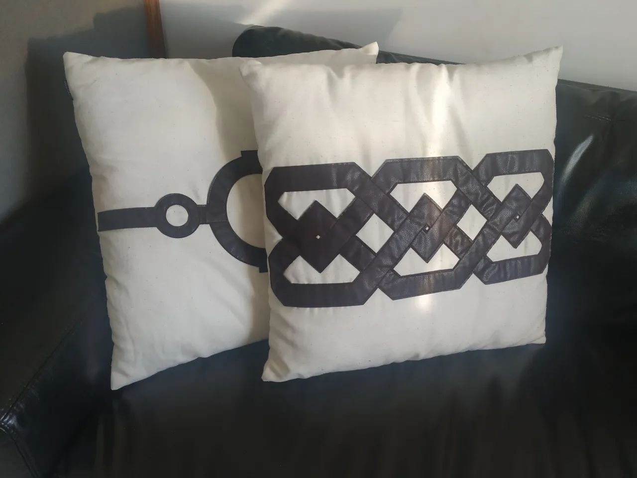 Kit com 2 Almofadas Decoração Para Sala 50x50 Linho Cru Luxo - Foto 5
