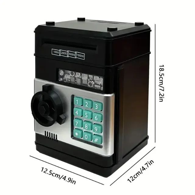 Cofrinho Eletrônico Mini Cofre Automático Moedas Caixa Poupança - Foto 3