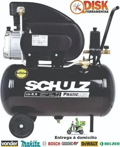 Moto Compressor Ar Profissional 8,5pés Pratic Csi 8,5 25l Schulz