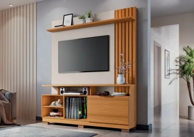 sala rack bancada home painel 