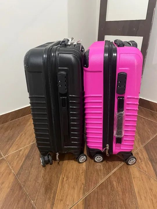 Malas de Viagem - Preta e Rosa de 10Kgs - Foto 3