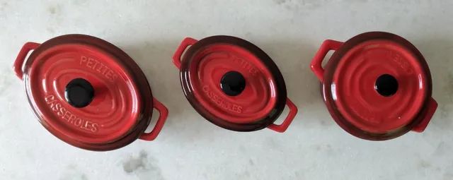 Mini Cassarola de porcelana e Jogo Americano - Foto 3