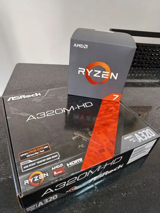 Kit Ryzen 7 2700 + Placa Mae A320M-HD - Foto 4