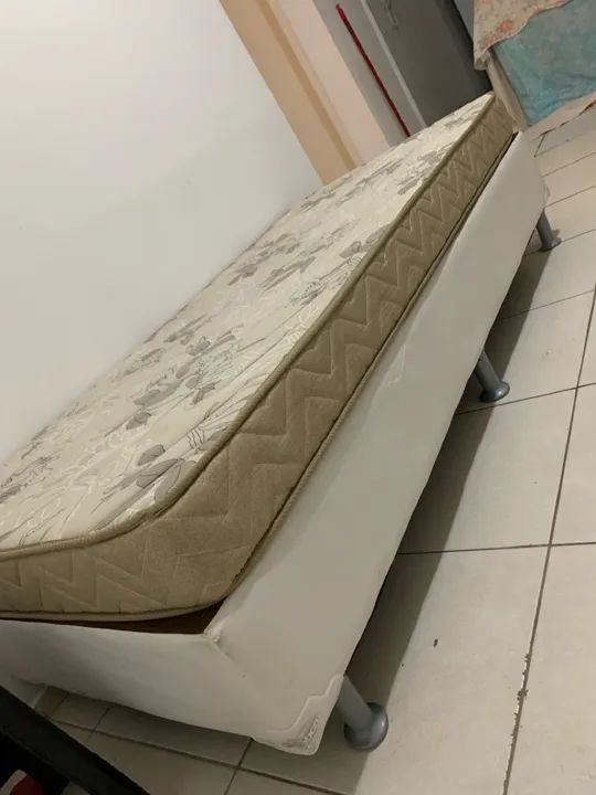 Cama Box solteiro com Colchão