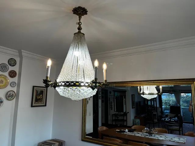 Lustre Candelabro Antigo Cristal Imperial