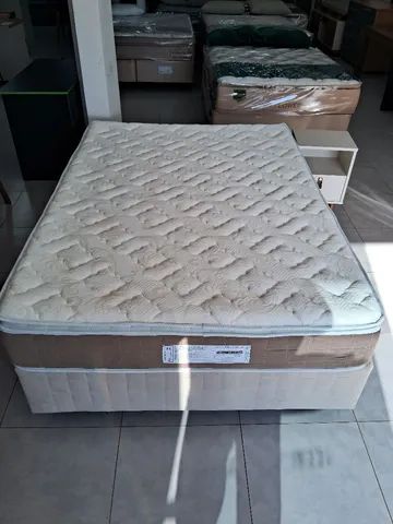 Cama box casal colchão D 45 novos 