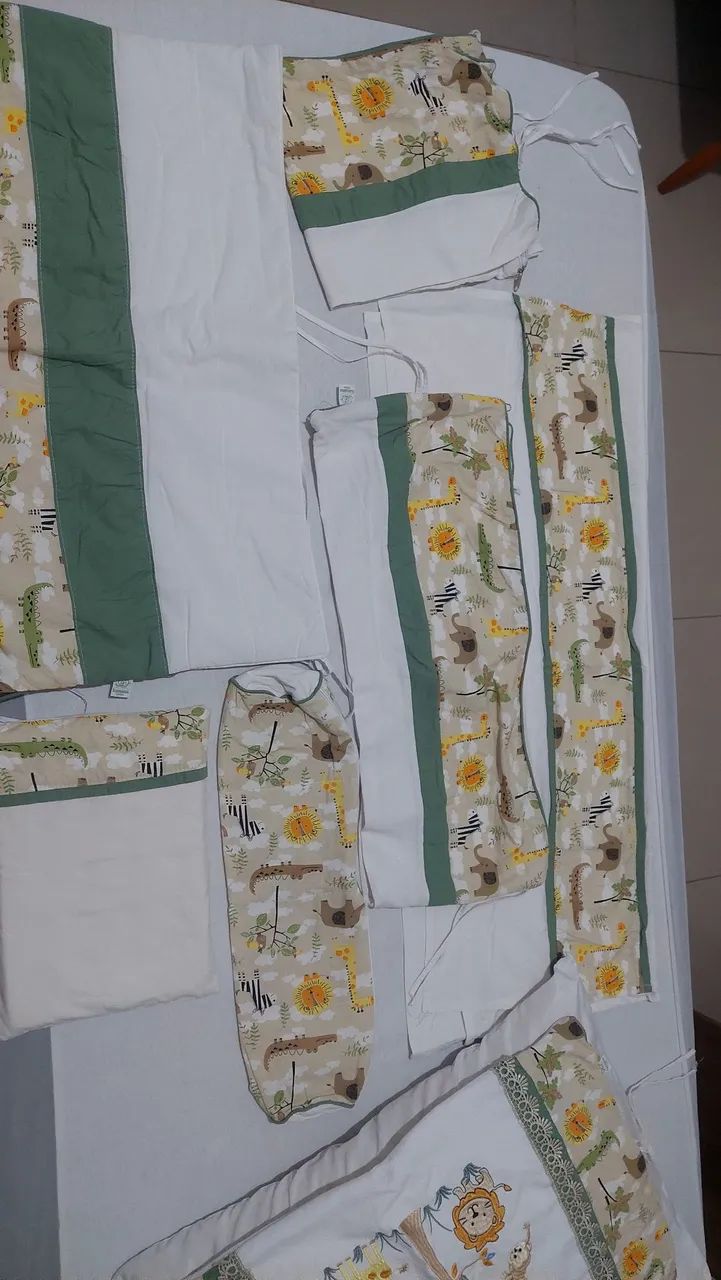Kit berço 100% algodão Safari para Bebê - Foto 5