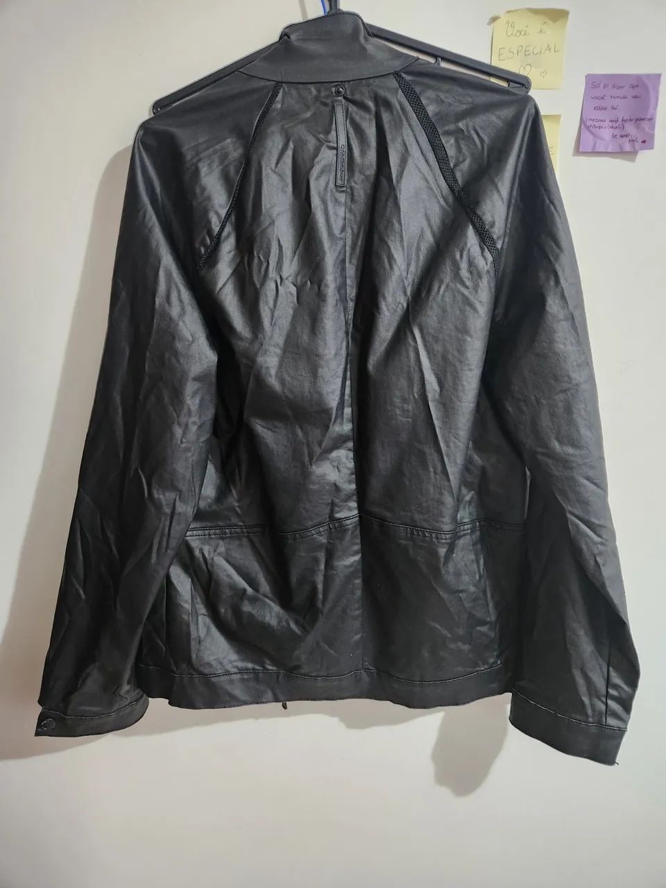 Casaco de couro preto Calvin Klein 