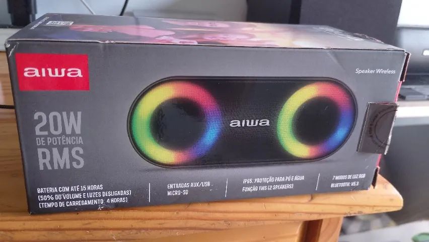 Caixa De Som Speaker Bluetooth Aws-sp-01 Aiwa - Foto 4