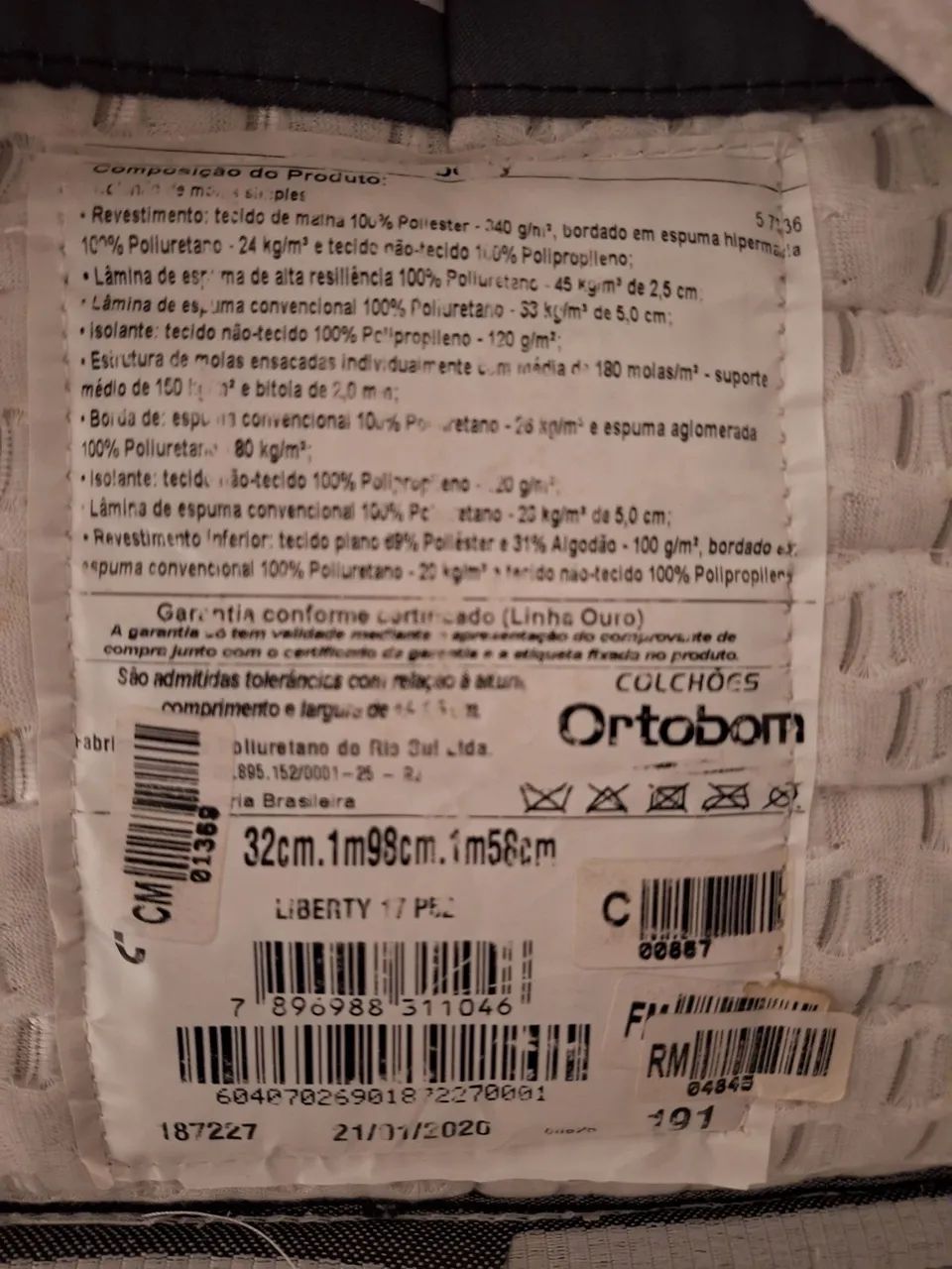 Colchão Ortobom Tamanho Queen