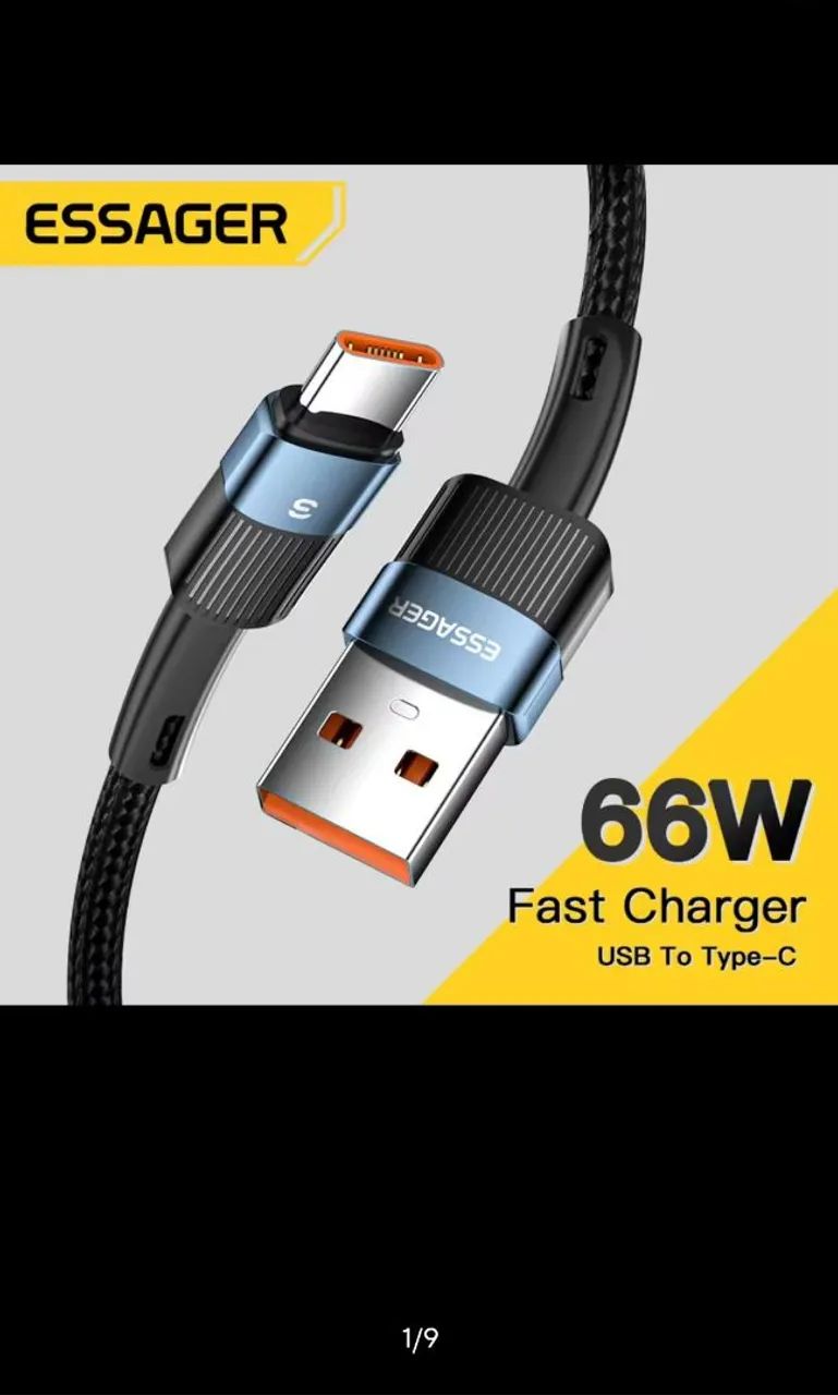 Cabo USB Lightning 2.4A Fast Charger Essager - Foto 4