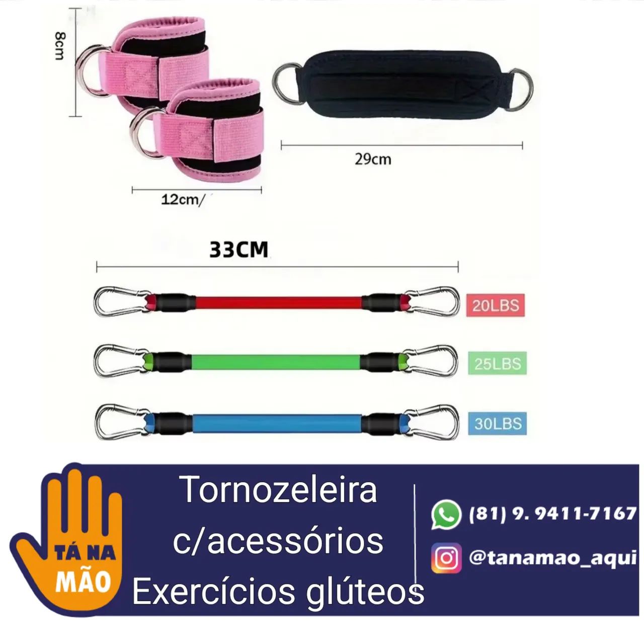 Tornezeleira com acessórios para exercícios glúteos - Foto 2