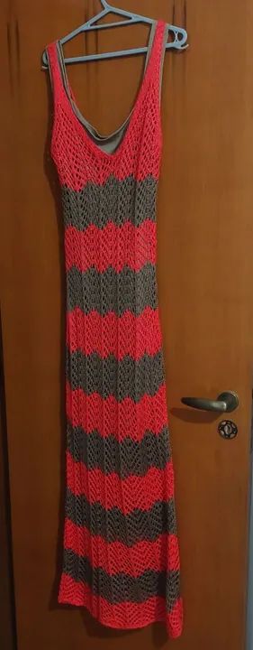 Vestido longo de linho com forro 