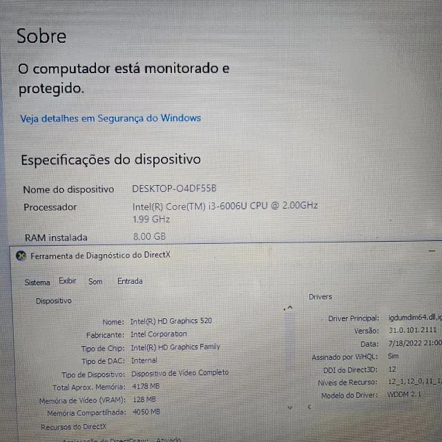 Notebook Lenovo i3 6th - 8Gb Ram - SSD - Foto 5