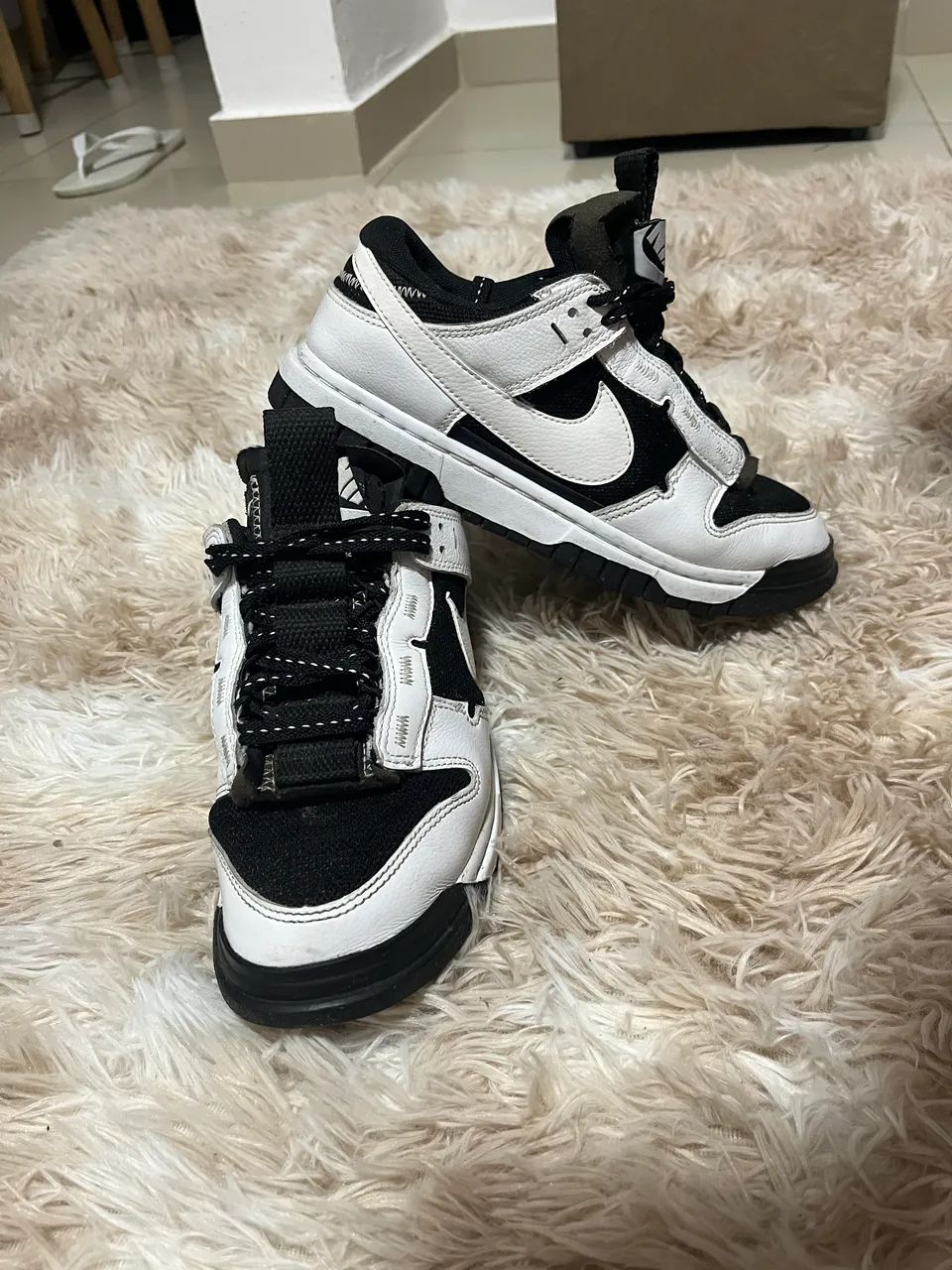nike dunk low black white 37