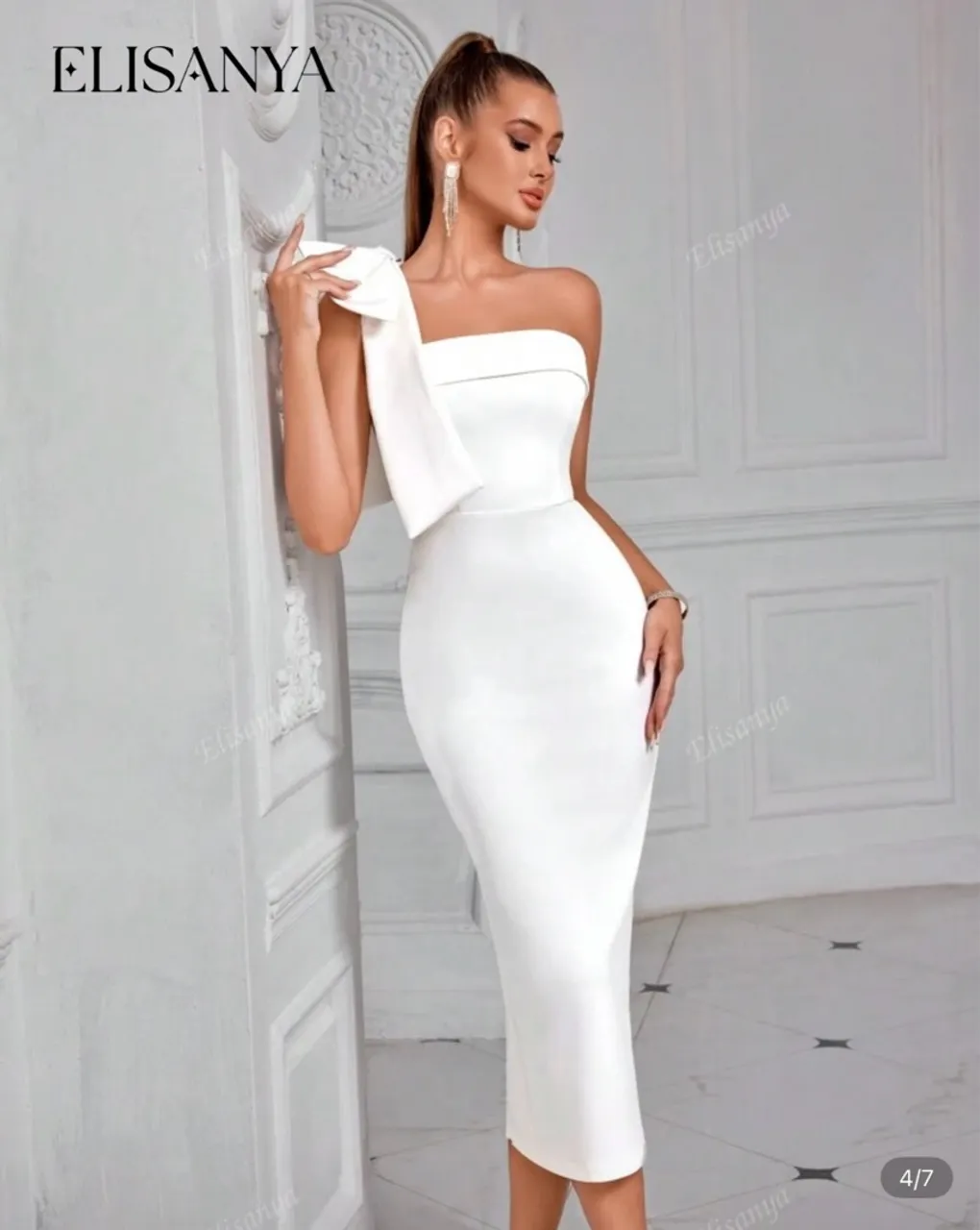 Vestido Elegante Branco Elisanya