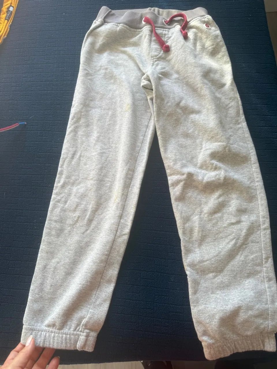 Calça de Moletom Cinza - alfabeto - Foto 4