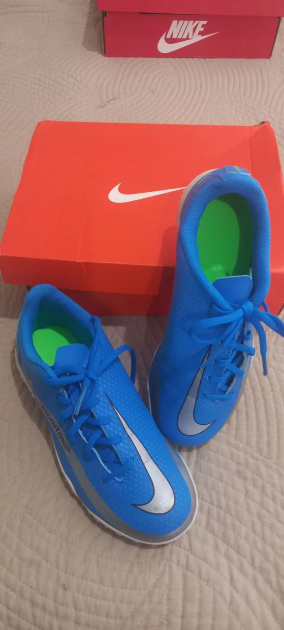 Chuteira Nike Phantom Azul - Nova ORIGINAL