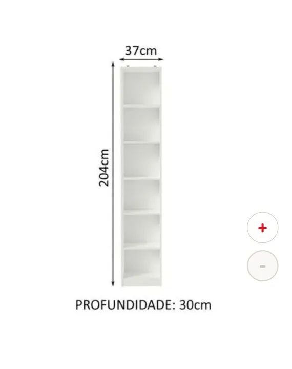 Estante - 204cm altura x 37cm largura x 30cm profundidade. - Foto 4